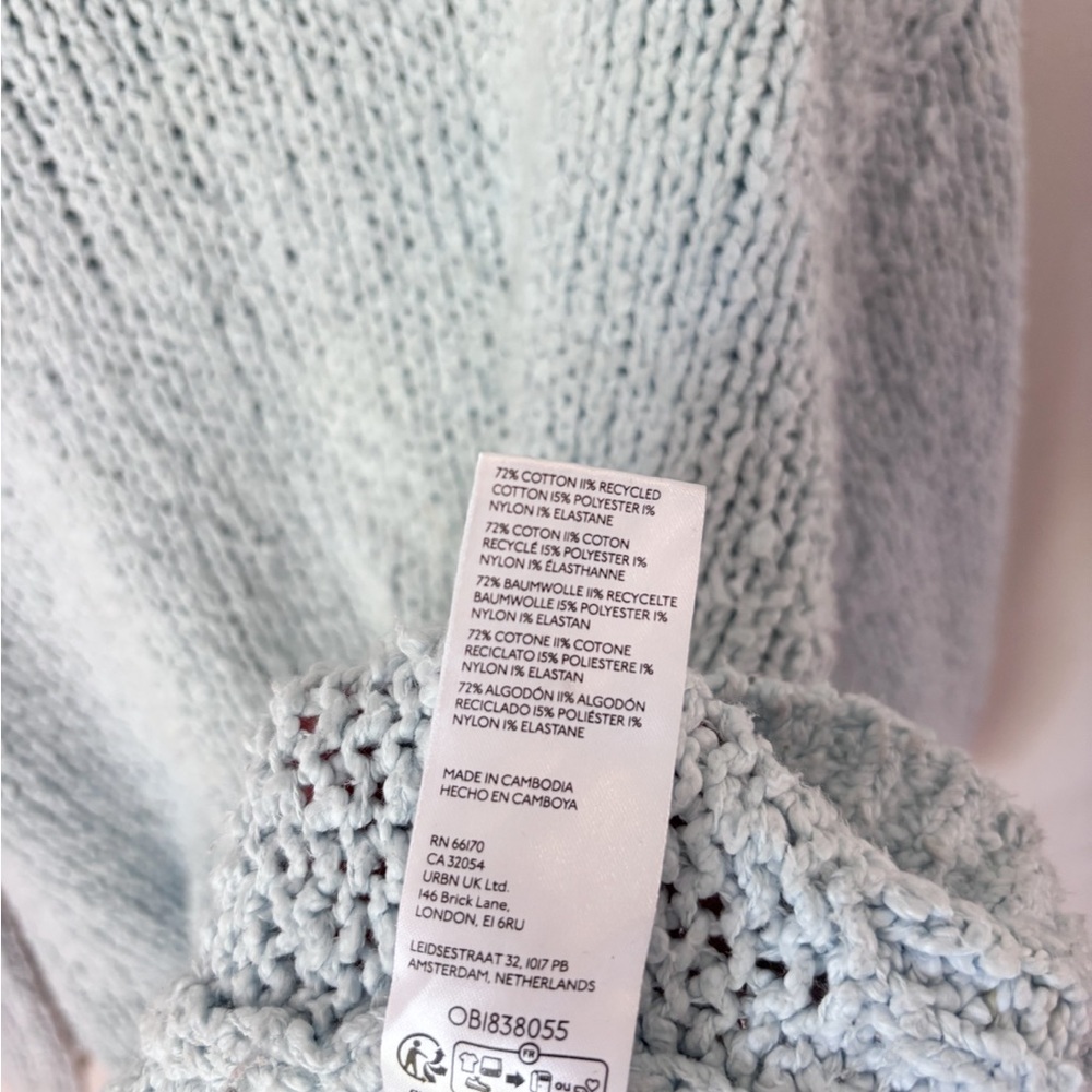 Anthropologie The Need-It Mock Neck Sweater Light Blue - Picture 5 of 6